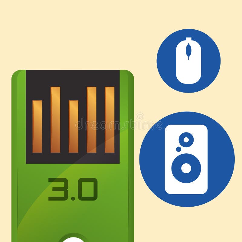 USB digital design royalty free illustration