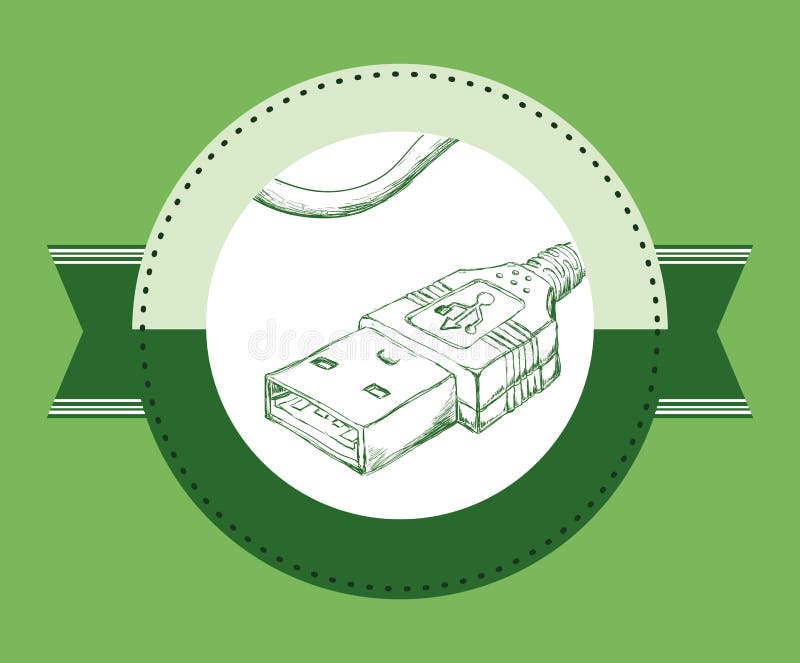 USB digital design stock illustration