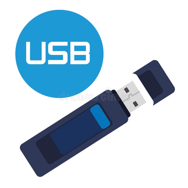 USB digital design stock illustration