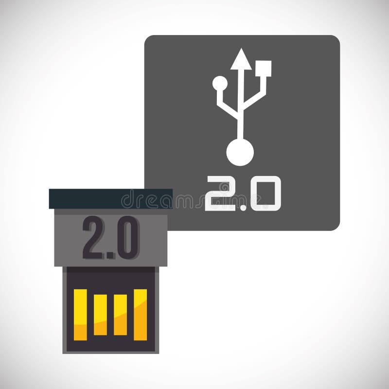 USB digital design stock illustration