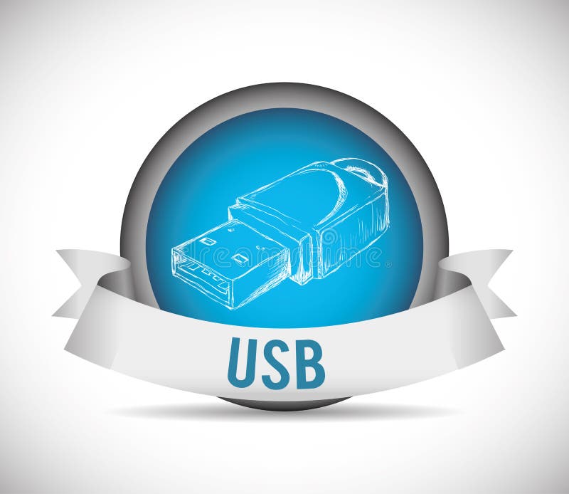 USB digital design royalty free illustration