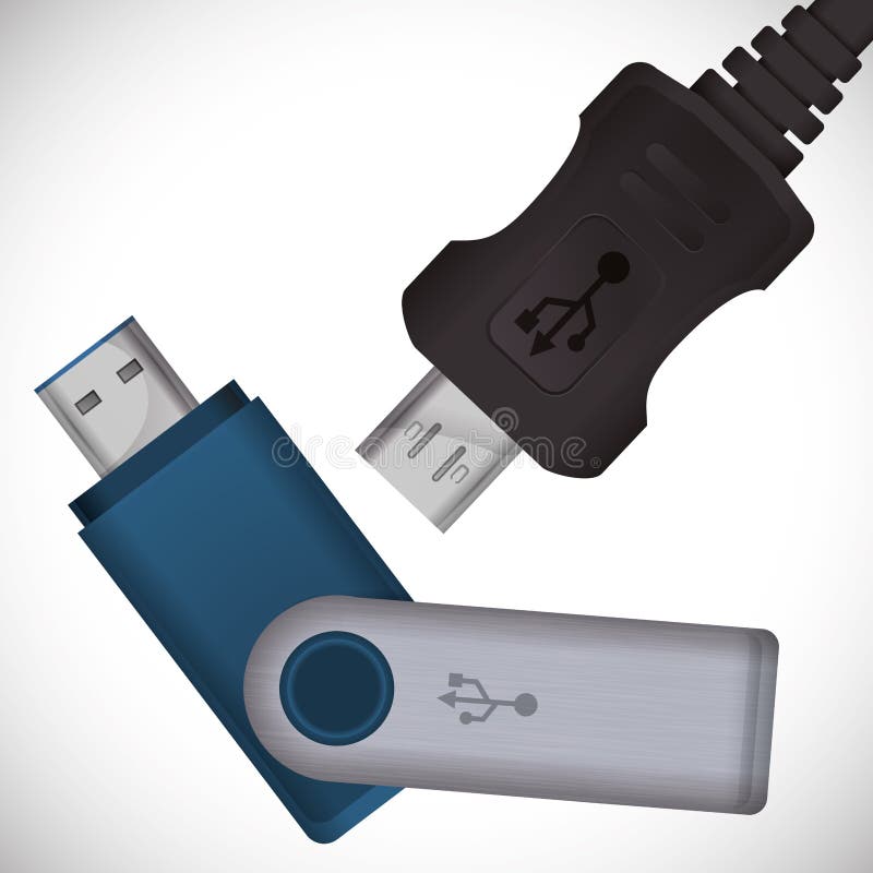 USB digital design vector illustration