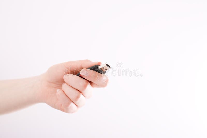 USB Flash in female hand