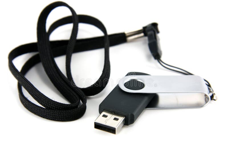 USB memory stick / thumb drive / micro drive on white. USB memory stick / thumb drive / micro drive on white