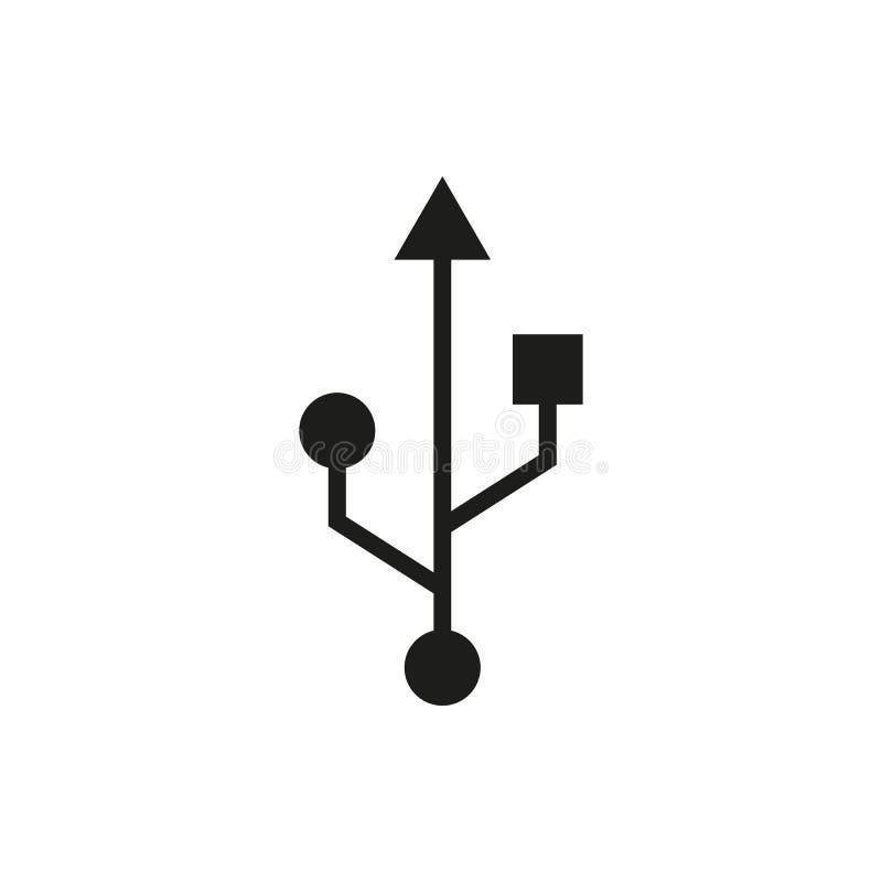 The Usb Icon. Transfer and Connection, Data Symbol. UI. . Logo. Sign