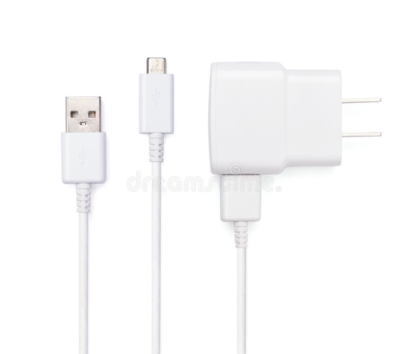 USB kabla prymka z USB władzy wtyczkowym adaptor zdjęcie stock USB kabla prymka z USB władzy wtyczkowym adaptor zdjęcie stock