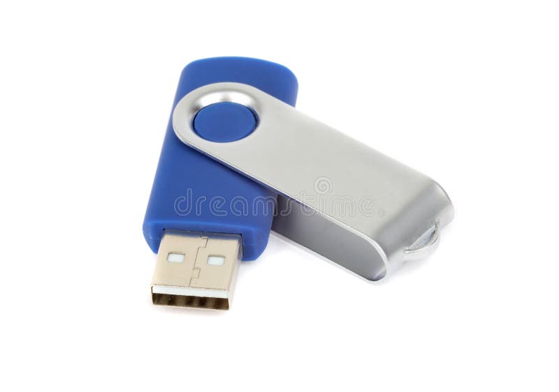 USB Pendrive or flash drive showing data concept on white background