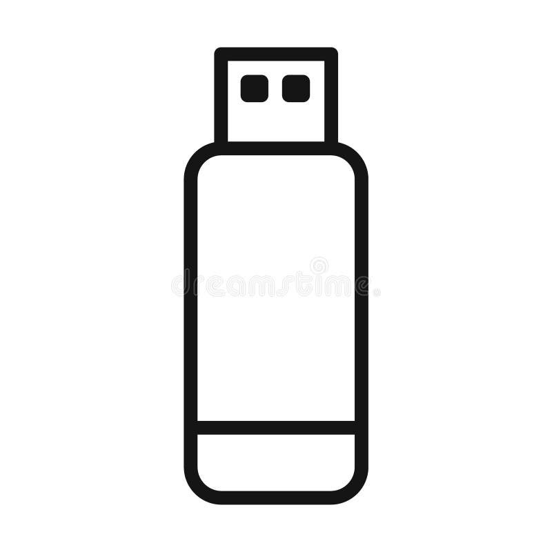 USB Pendrive Icon Pack Data Storage Device Illustrations for Technology Projects stock illustration