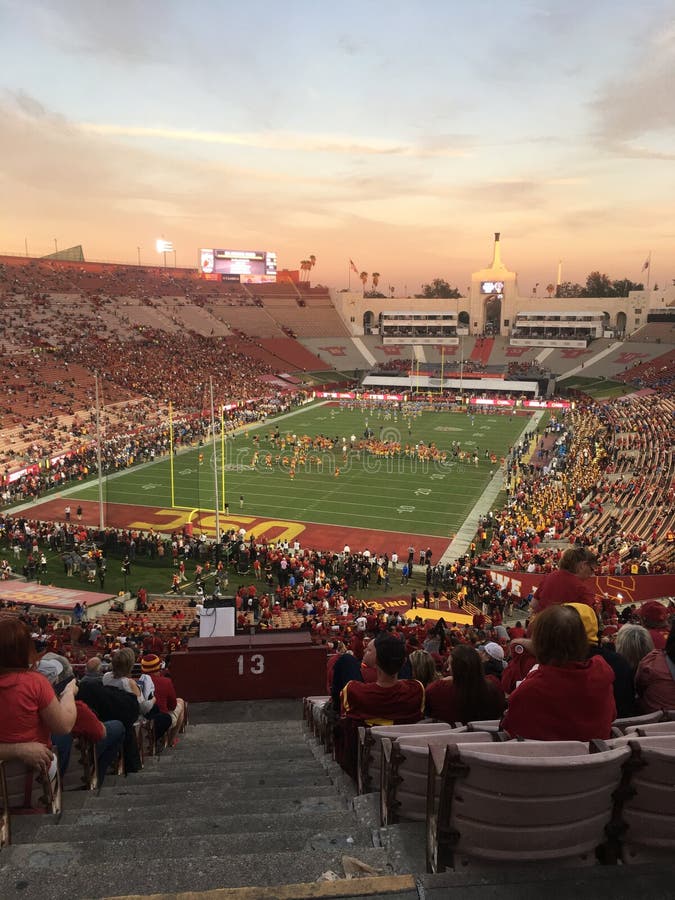 Usc Football Game Fans Coliseum Editorial Stock Photo - Image of