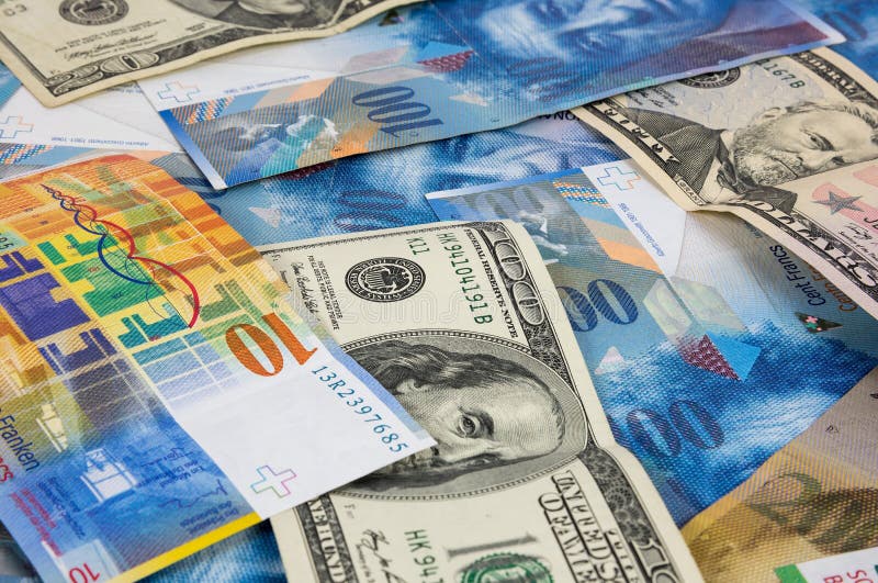 USD and CHF Banknotes As Background Stock Image Image of currency