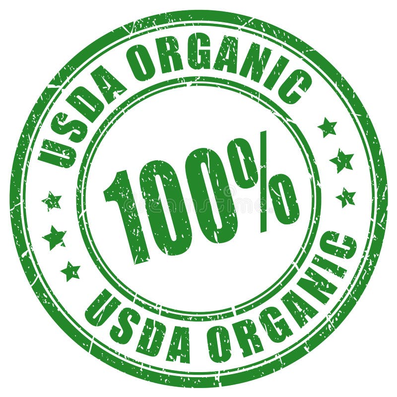 Usda organic green stamp stock vector. Illustration of emblem 152225338