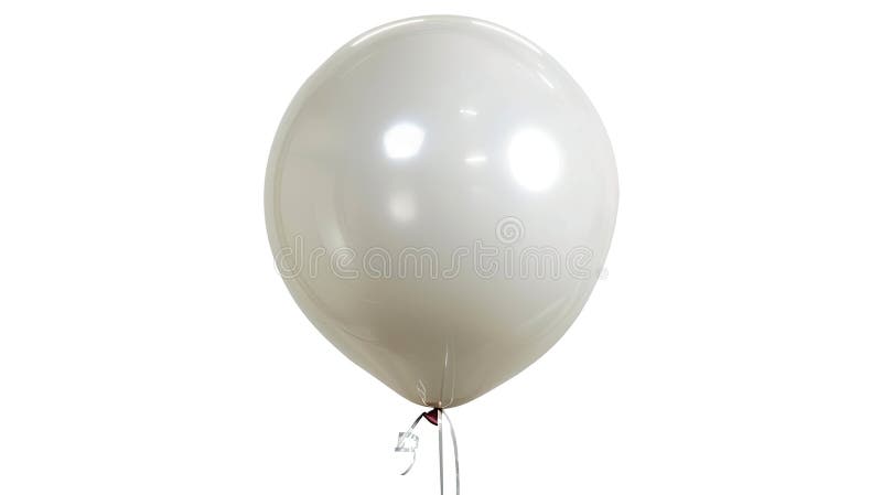 Pure Freedom: Symbolic White Balloon Isolated on Cutout Background - This title highlights the concept of freedom and purity stock illustration