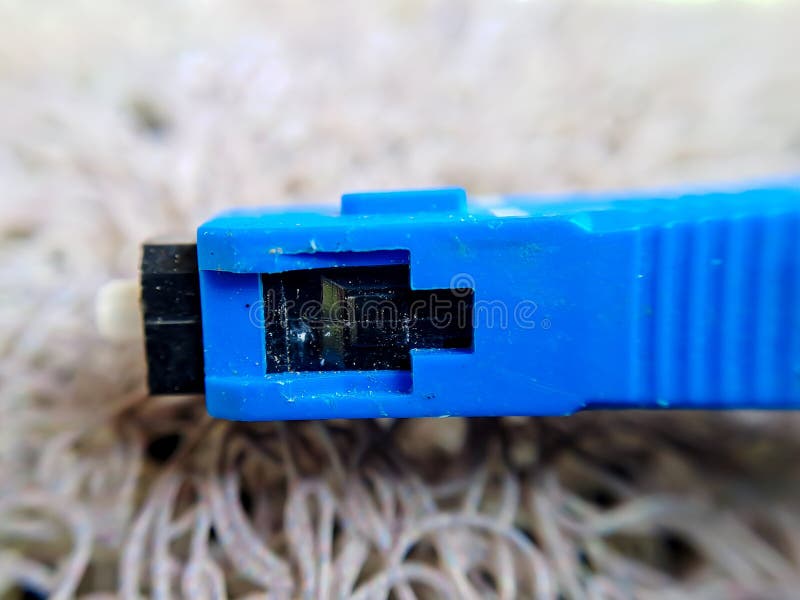 A Used Blue Wifi Cable that is No Longer Stock Image Image of online