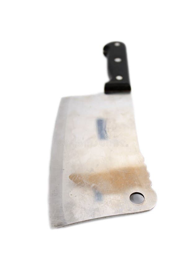 Used butcher knife stock image. Image of handle, sharp 34800727