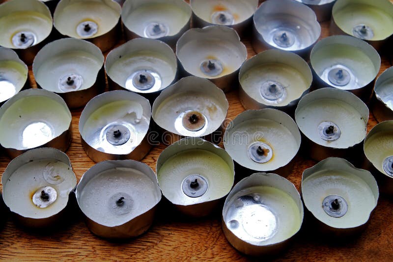 Used candle plate stock photo. Image of setting, table 154456690