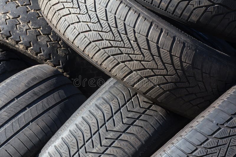 Used car tires stock image. Image of repair, piled, dump 79157851