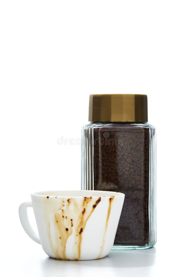 Used Coffee Mugs with Coffee Glass Jar Stock Photo Image of aroma