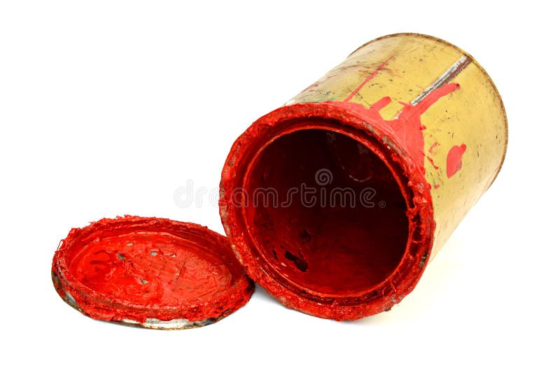 Used Colorful Paint Buckets Stock Photo Image of creation, green