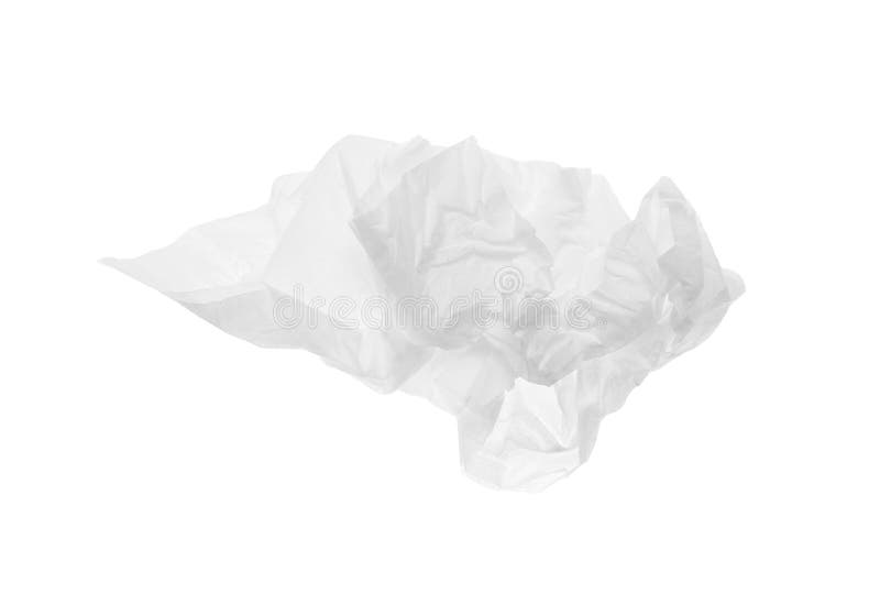 Used Crumpled Paper Tissue Isolated on White Stock Photo Image of