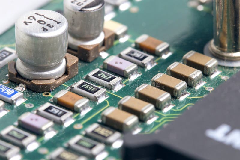 Electronic Plate With Processor Stock Photo Image of detail