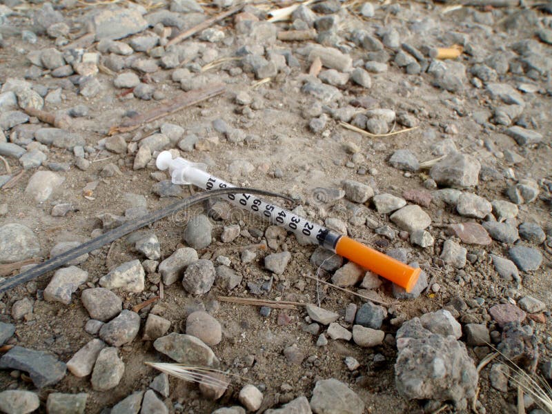 Used Drug Needle on the Ground