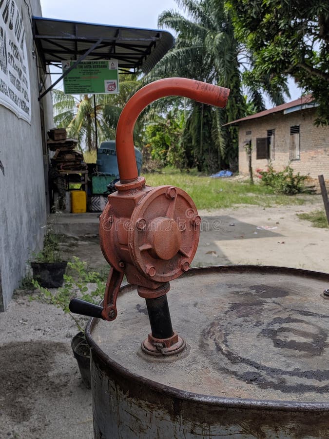 Used Drum Vegetable Oil Pump Stock Photo Image of vegetable, used