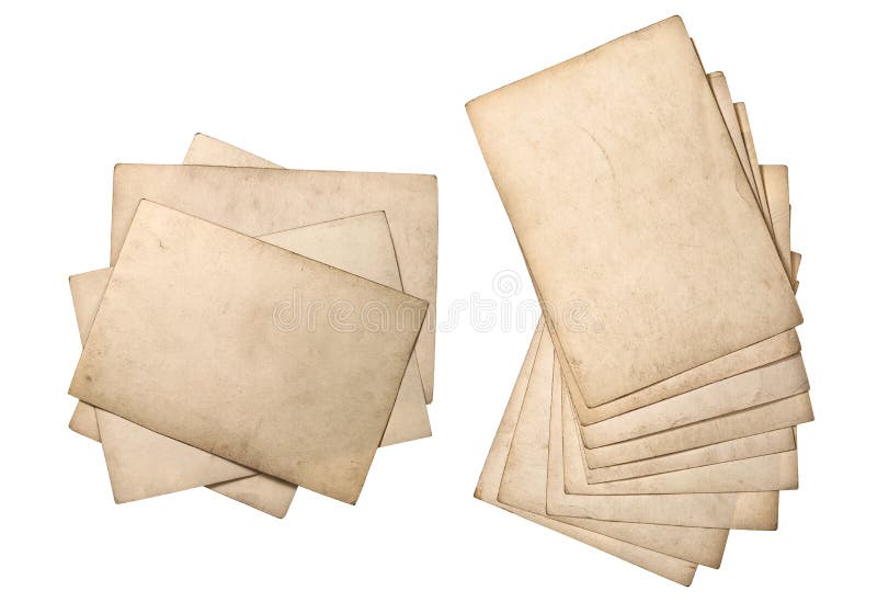 Used grungy paper sheets. Cardboard stack royalty free stock photography