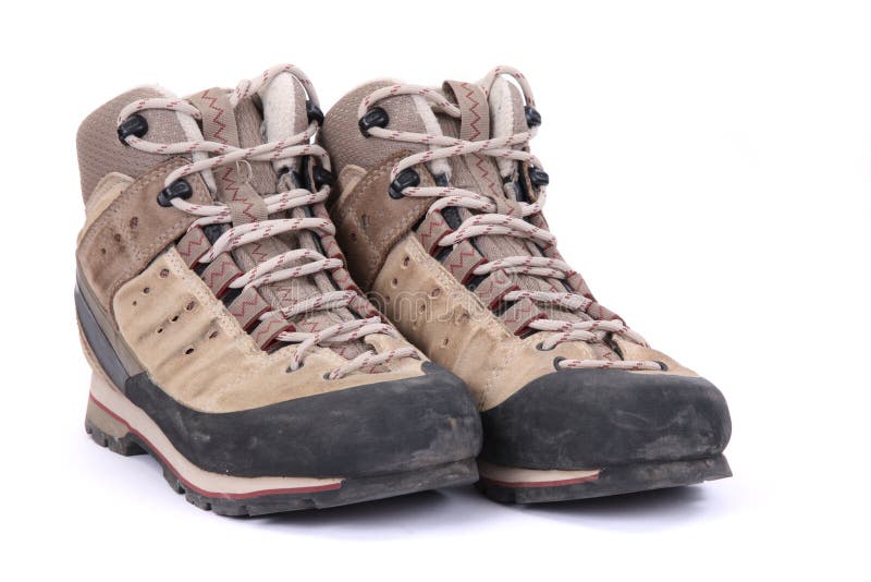 Used Hiking shoes stock image. Image of dirty, copyspace 3070187