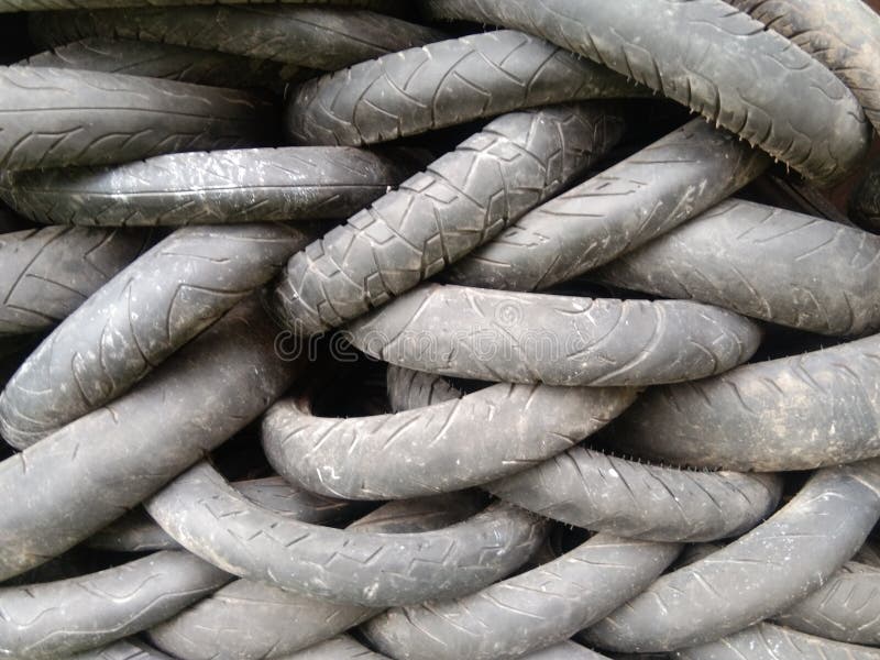 Used motorcycle tires stock photo. Image of rubber, used 268281474