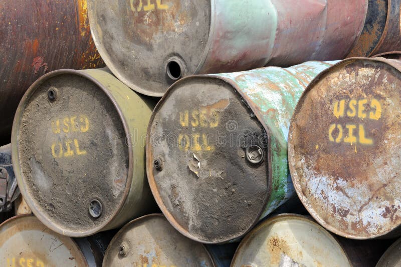 Used oil drums stock image. Image of recycling, waste 15878117