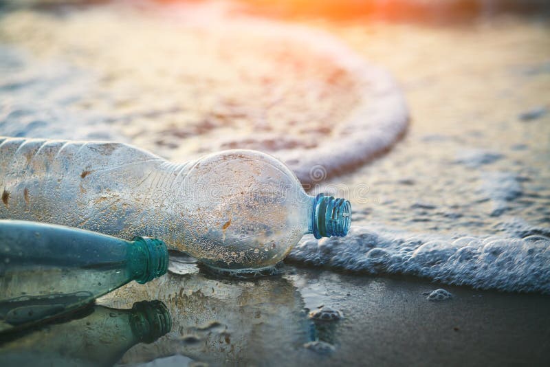 Used Plastic Bottles Floating in Ocean Stock Photo - Image of human ...