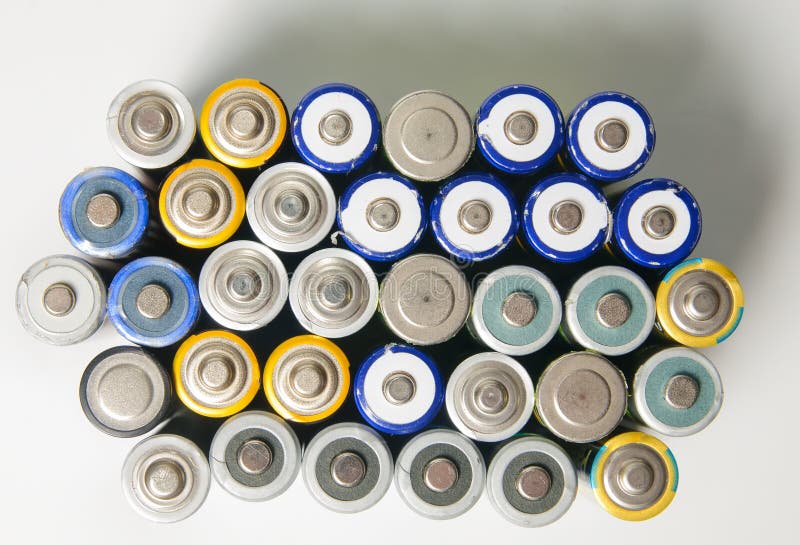 Used Rechargeable Batteries Stock Image Image of hydride