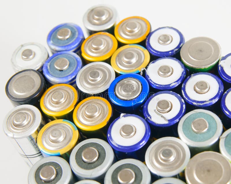 Used Rechargeable Batteries Stock Photo Image of electrochemistry