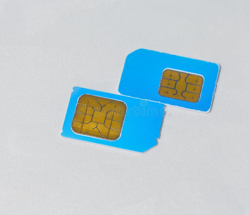 Used Mobile Phone Sim Card Macro on White Stock Photo Image of