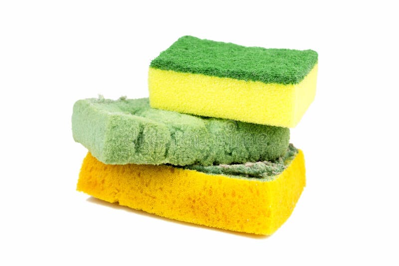 Used sponges for cleaning stock photo. Image of detergent ...