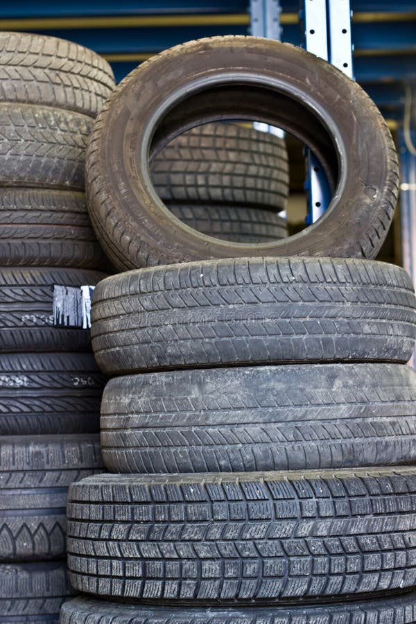 Used tires stock photo. Image of automobile, column, trash 24775952