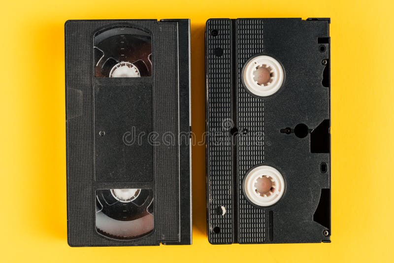 Used video casette tape, retro technology royalty free stock photos