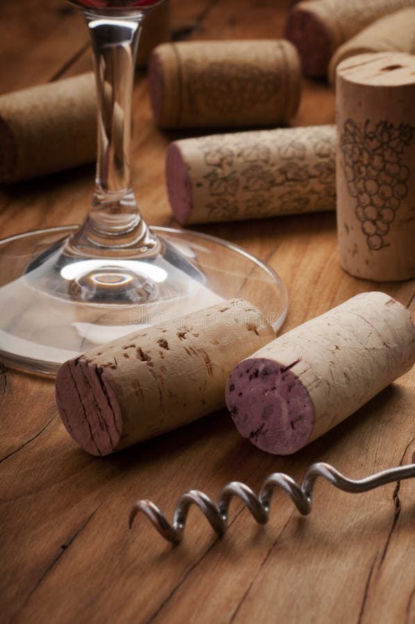 Used wine corks royalty free stock photography