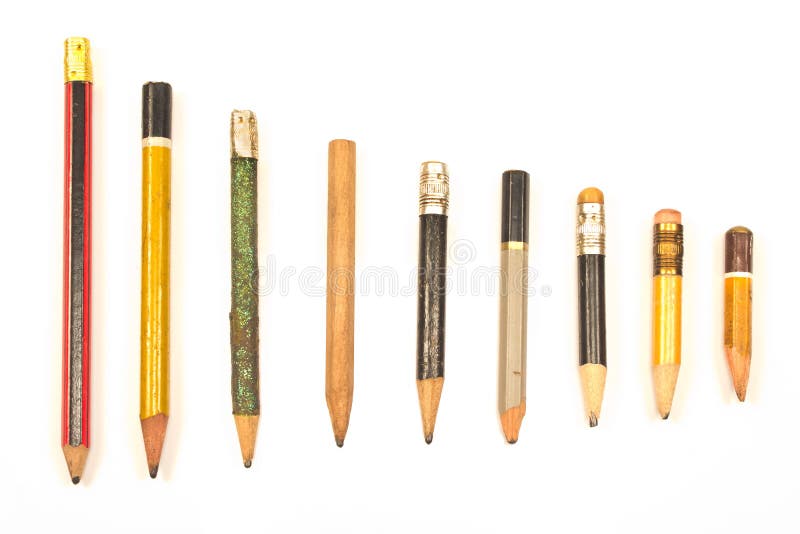 Used wooden pencils stock photo. Image of wooden, design 63406232