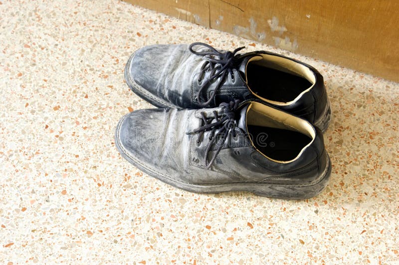 Used work shoes stock photo. Image of dirty, clothes 14176652