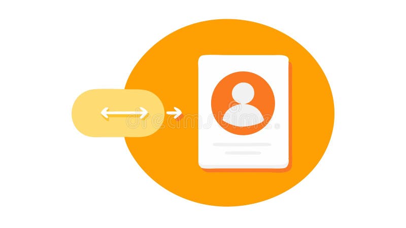 User Account with Communication Arrow: Profile Transfer Sharing, vector design Generative AI vector illustration