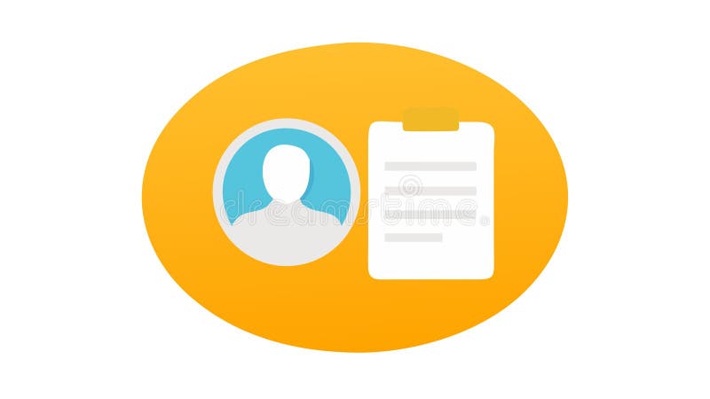 User Account with Document Icon: Profile Information Display, vector design Generative AI stock illustration