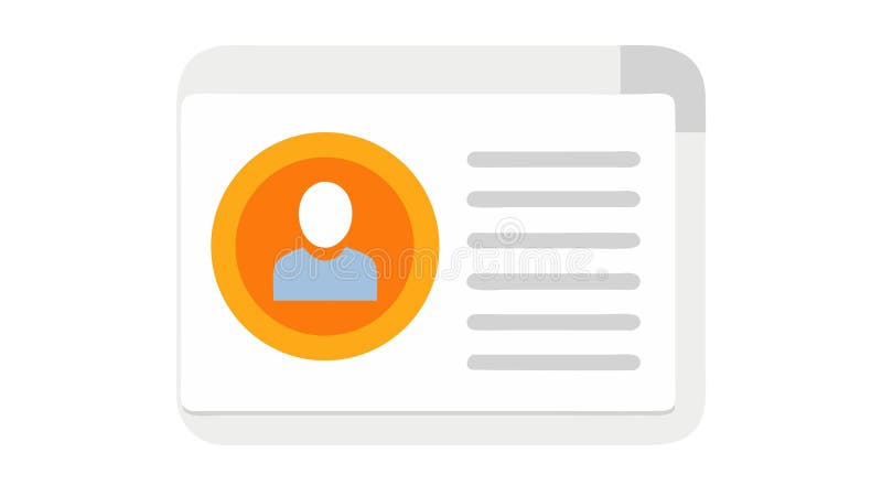 User Account with ID Card Icon: Profile Verification Identity, vector design Generative AI vector illustration