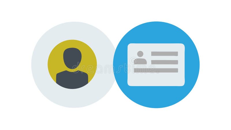 User Account Profile Details Icon, Flat Vector, vector design Generative AI vector illustration