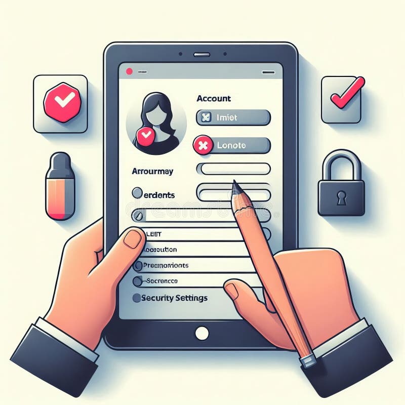 User Account Settings Form an Form Where Users Can Pda Stock