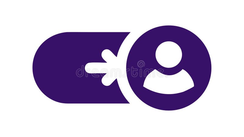 User Account Toggle Icon: Switching Profile Management, vector design Generative AI stock illustration