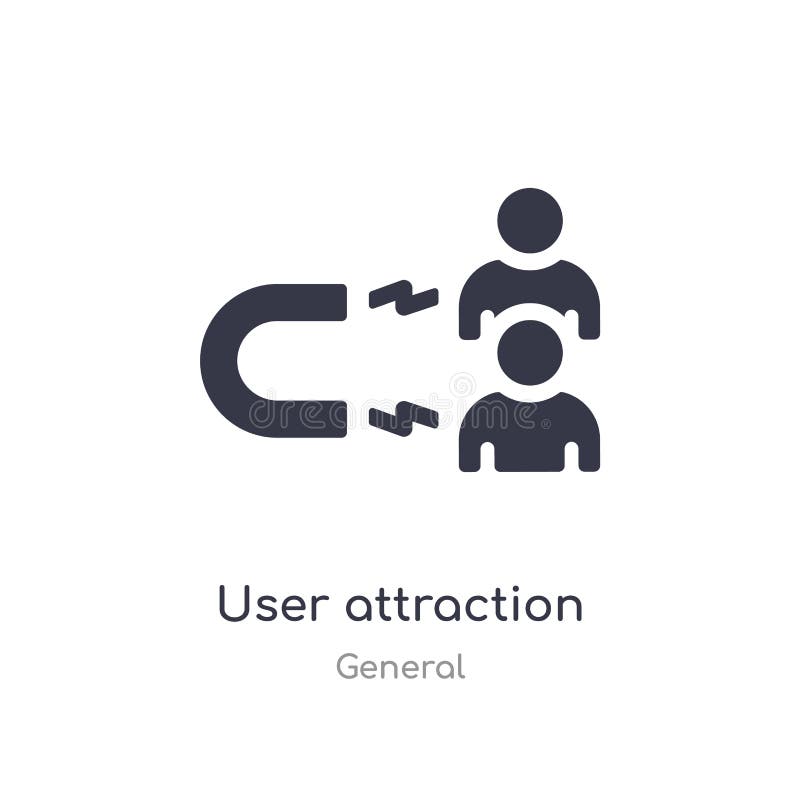 user attraction icon. isolated user attraction icon vector illustration from general collection. editable sing symbol can be use vector illustration user attraction icon. isolated user attraction icon vector illustration from general collection. editable sing symbol can be use vector illustration
