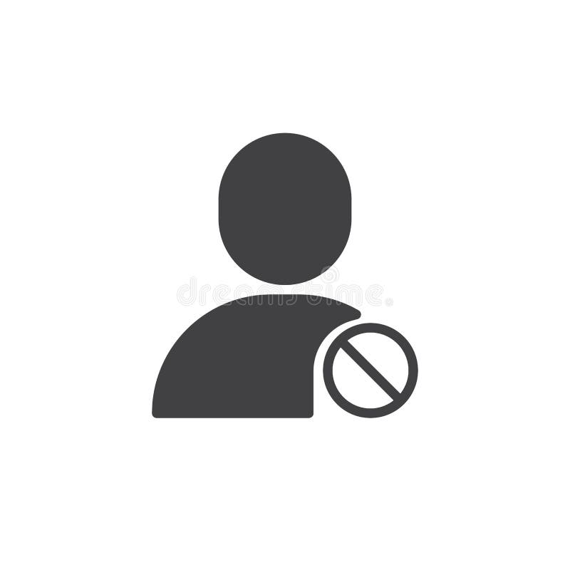 User block icon vector royalty free illustration