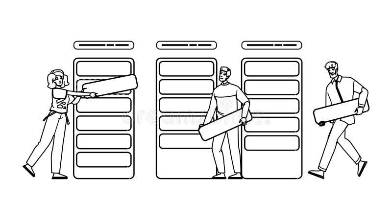 User card sorting website vector vector illustration