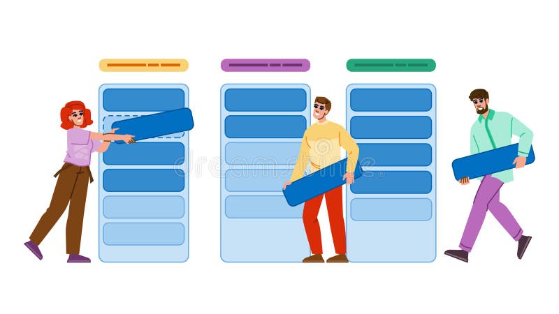 User card sorting website vector vector illustration